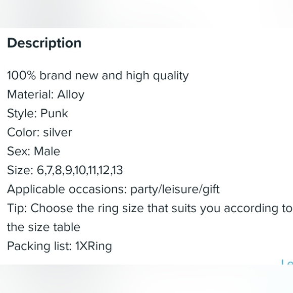 Punk style tire w/ motorcycle 🏍 men's ring size 10. - Picture 5 of 5